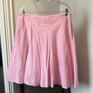 David Paul pink and white gingham skirt